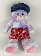 Kitty Cat Plush Pastel Colors Skirt Retro Hat 16in Huggable Build A Bear