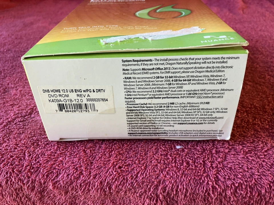 Dragon NaturallySpeaking 12 Home Speech Recognition Software Open Box - Image 4 of 4