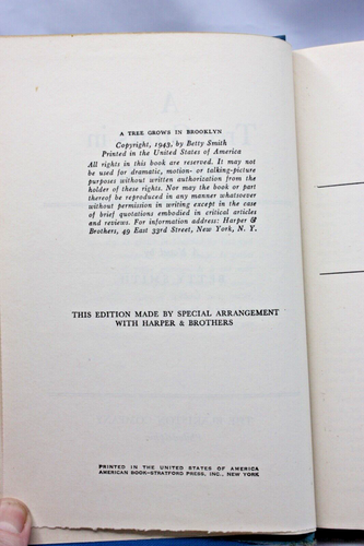 1943 A Tree Grows in Brooklyn by Betty Smith Blakiston Company Special Edition - Picture 12 of 13