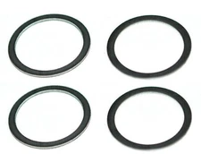 (4 Pk) Holley Fuel Inlet Fitting Gaskets 7/8" ID Rubber Coated Steel Carburetor