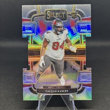 2023 Panini Select Calijah Kancey Rookie Card Silver Prizm Die Cut Tampa Bay #93