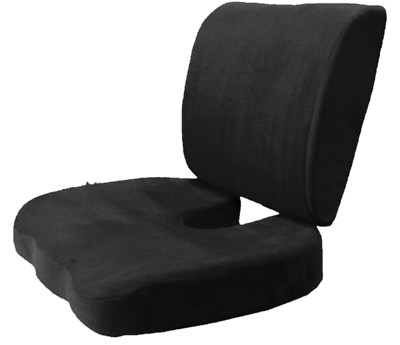 SET Memory Foam Lumbar Cushion Seat Support Pillow Home Office Pain Orthopedics