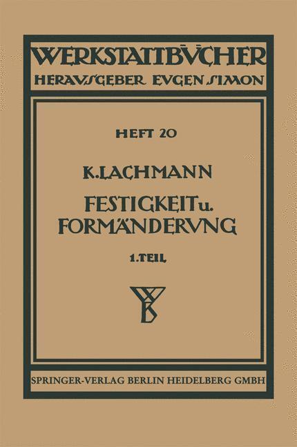 Thumbnail - Festigkeit Und Formänderung | Buch | 9783662416570