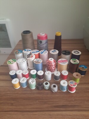 MIXED LOT of Sewing Threads Silks Various Lengths Colors Brands Coats & Clark