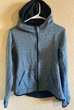 Nike Dri-Fit Womens Sz S Green Hooded Jacket Training Thumbholes W/ 3 Pockets