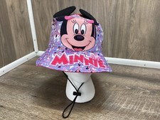 Minnie Mouse Prick Up Ear Bucket Hat Purple Pink Strap
