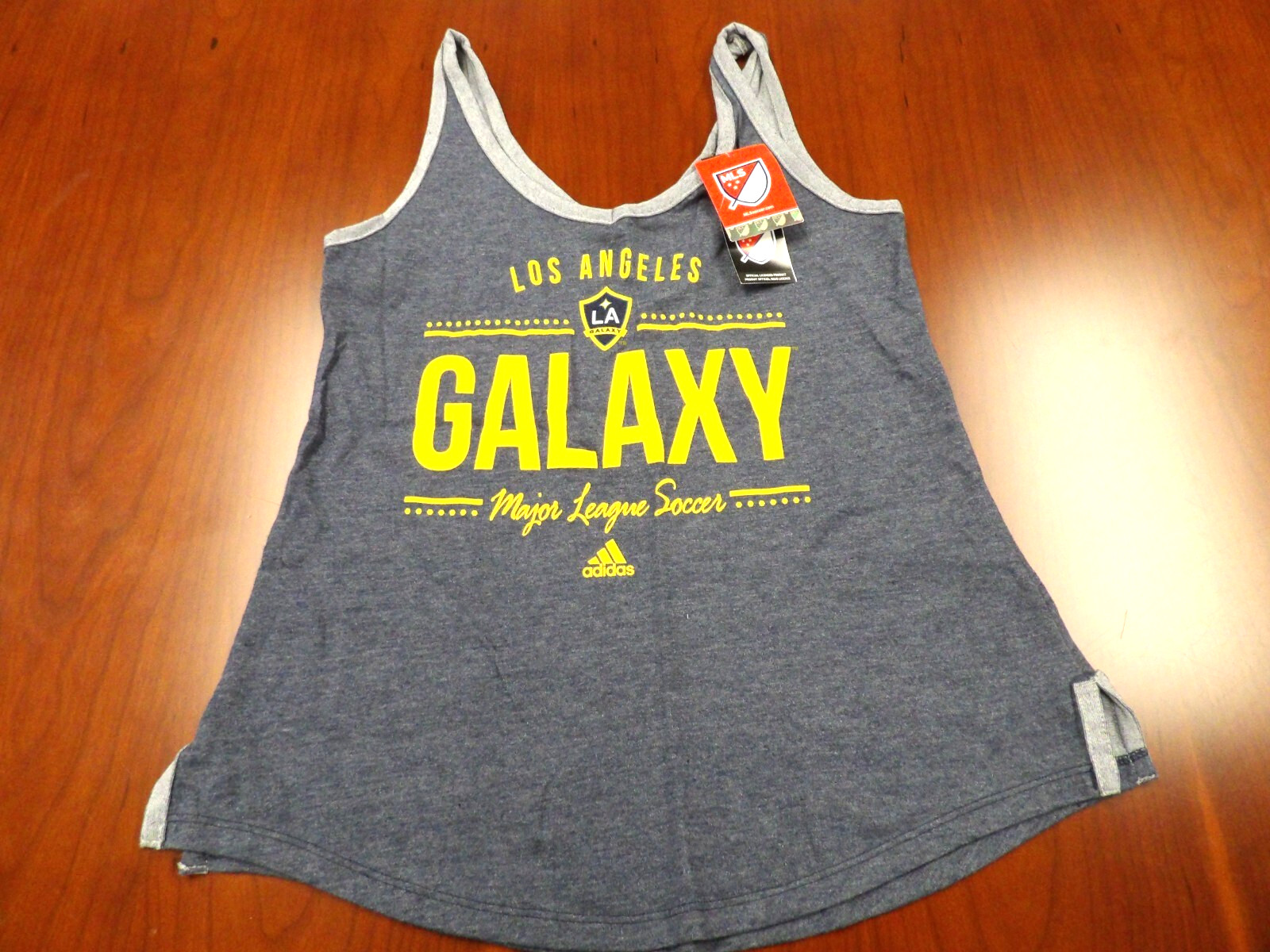 WOMEN'S ADIDAS MLS L.A. GALAXY GRAY TANK TOP SIZE S