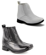 Toddler Boys' I-322 Ankle High Formal Party Zipped Chelsea Bootie Dress Boots