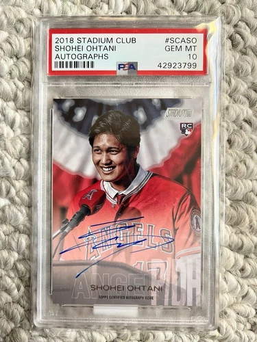 2018 STADIUM CLUB AUTO SHOHEI OHTANI PSA 10 POP 12 RC GEM MINT MVP 50/50