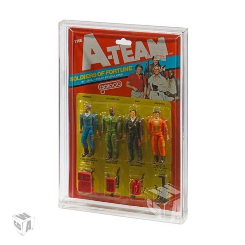 1 x GW Acrylic Display Case - Vintage GALOOB A-Team 3 3/4″ 4-Pack (ADC-045) - Picture 1 of 6