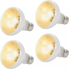  4-Pack Reptile Heat Lamp Bulbs 50W - UVA Daylight Basking Light Bulbs for Repti
