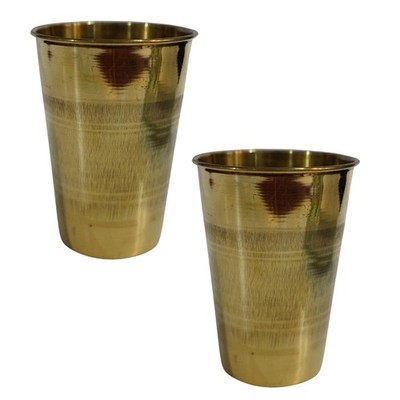 Pure Brass Lassi Drinking Glass | Pack of 2 - 132 g