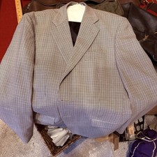 Vtg Joseph Abboud Nordstrom Blazer sz 40R Mens Brown Houndstooth Wool USA Made