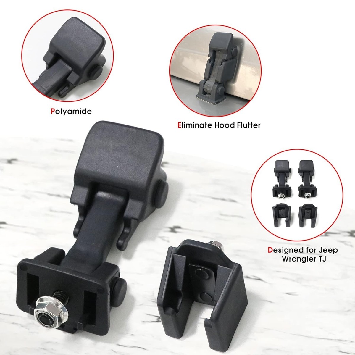 Hood Latch For 1997-2006 Jeep Wrangler - Left (Driver) Or Right (Passenger) Side, 10-Year Warranty