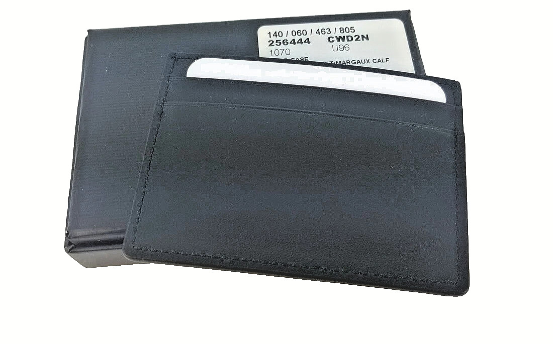 Authentic Gucci Guccissima Leather Card Holder Case Dark Blue/Black New thumbnail 3