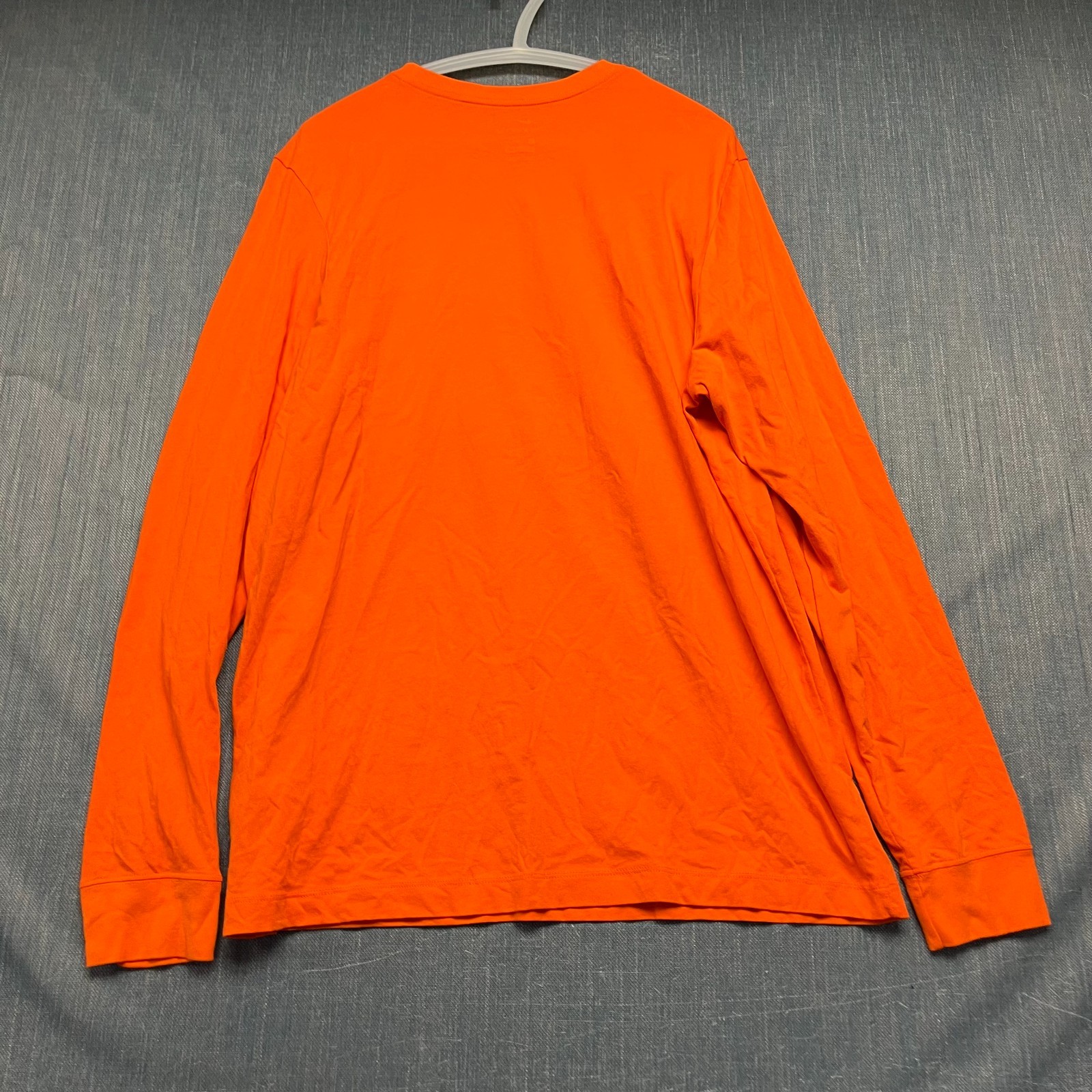 Nike Dri-Fit Men's Shirt Size L Orange Graphic Long Sleeve THE NIKE TEE Athletic thumbnail 8
