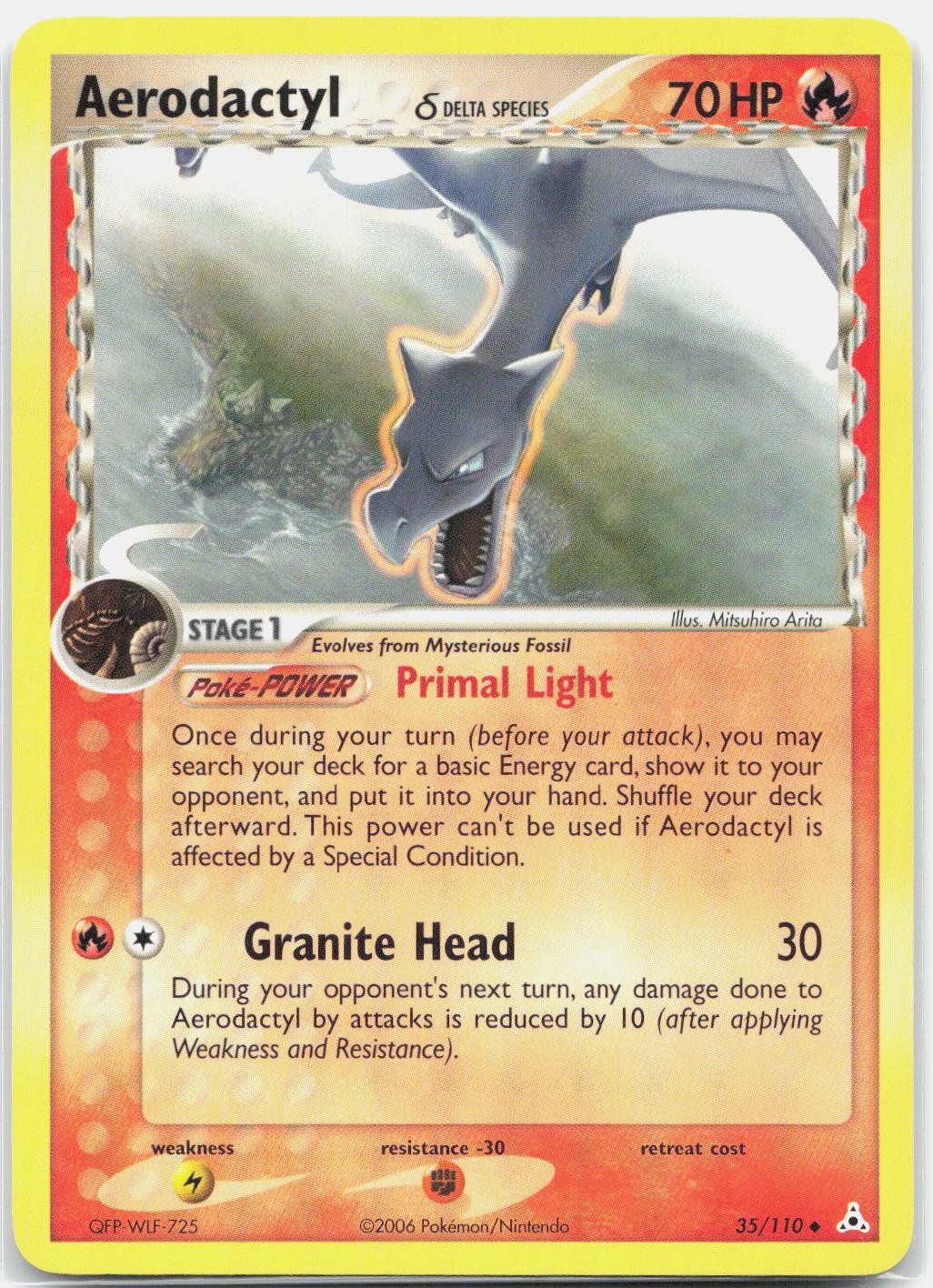 Aerodactyl 35/110 Uncommon Holon Phantoms Pokemon Lightly Played
