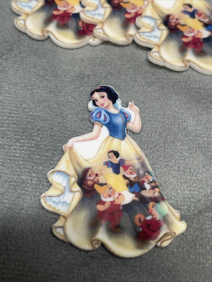 Blancanieves Princesa Bambi Enanos Manzana Resina Planar Moño Centro Lote De 53 Foto 4 de 4