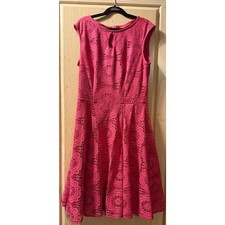 London Style Collection Dress Sugar Pink Barbie Lace Sleeveless Dress, 4