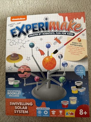 Nickelodeon Experimake schwenkbares Sonnensystem Weltraum Bausatz Vorbau Spaß NEU UND VERPACKT