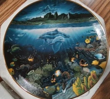 1991 Danbury Mint "A Discovery Off Anahola" Underwater Paradise Collector Plate