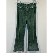 Anthropologie Pilcro High-Rise Trouser Bootcut Corduroy Pants Green Size 28
