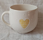 Liesel Trautman South Africa Artist Ceramic 1 Coffee Mug W/Raised Dots/Heart EUC — photo 1