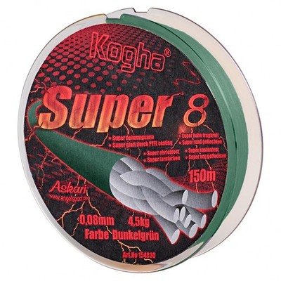 Kogha Geflechtschnur Super 8 (grün, 150 m) 0.08 0.12 0.16 0.20