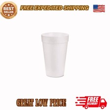 Dart Foam Drink Cups 16oz White 20/Bag 25 Bags/Carton 16J16