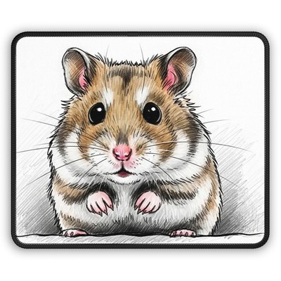 Cute Hamster Sketch Gaming Mouse Pad