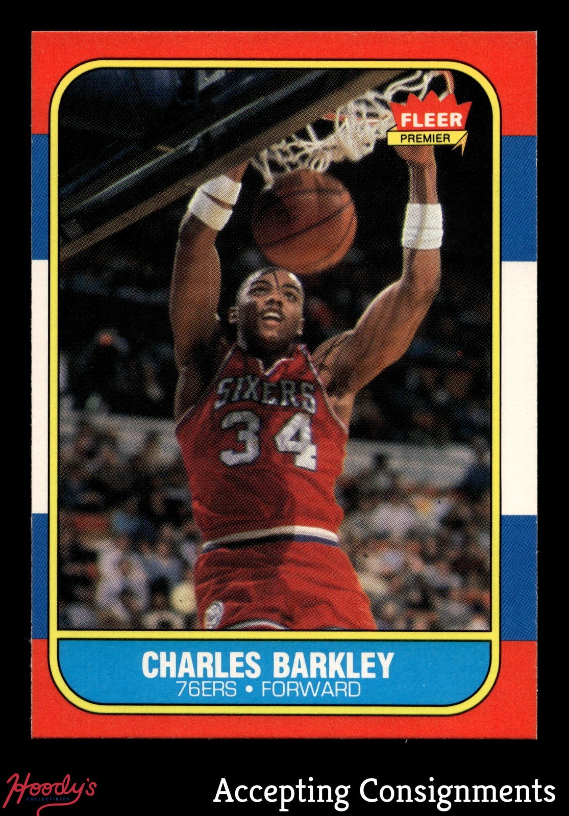1986-87 Fleer #7 Charles Barkley RC ROOKIE 76ERS HOF