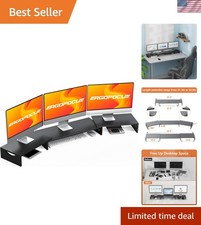 Triple Monitor Stand Riser, Extra Long Monitor Riser for 1 2 3 Monitors, Dual...
