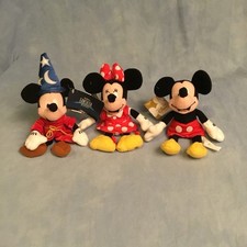 Mickey Mouse  Minnie Beanie Bag Fantasia 2000 Lot of 3 9  10  