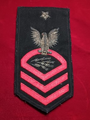 Orig WW2 - Korean War US Navy Chief Petty Officer Radioman BULLION rank ...