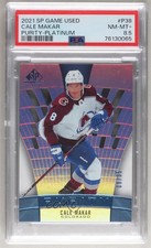 2021 Upper Deck SP Game Used Purity Platinum 8/35 Cale Makar #P-38 PSA 8.5 0lo3