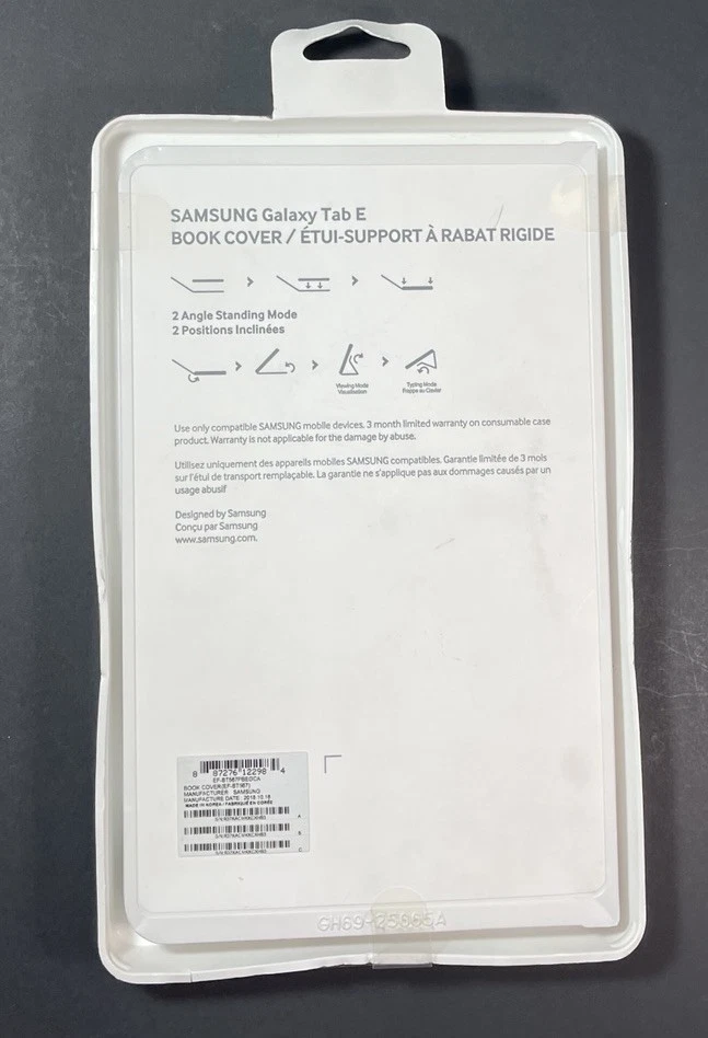 Official Samsung Book Cover for Galaxy Tab E 9.6 inch [ BLACK ] NEW - Image 2 of 4