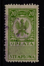 Poland Early 1920s 20g Revenue Used / Perf 11 - S50553