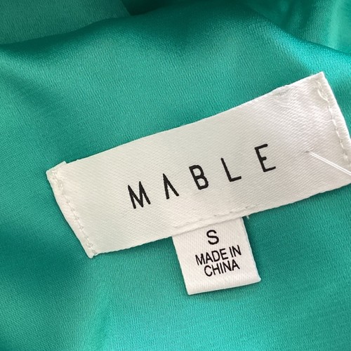 Mable grünes Satin-Schlupfkleid Damen kleiner Wasserfallausschnitt geraffte Seite Midikleid - Bild 5 von 10