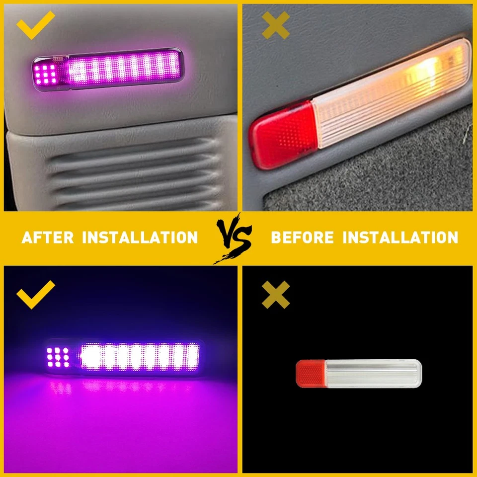 Door Panel Courtesy LED Light Purple For 95-07 chevy Silverado Sierra GMC 1~10X Foto 3 de 4