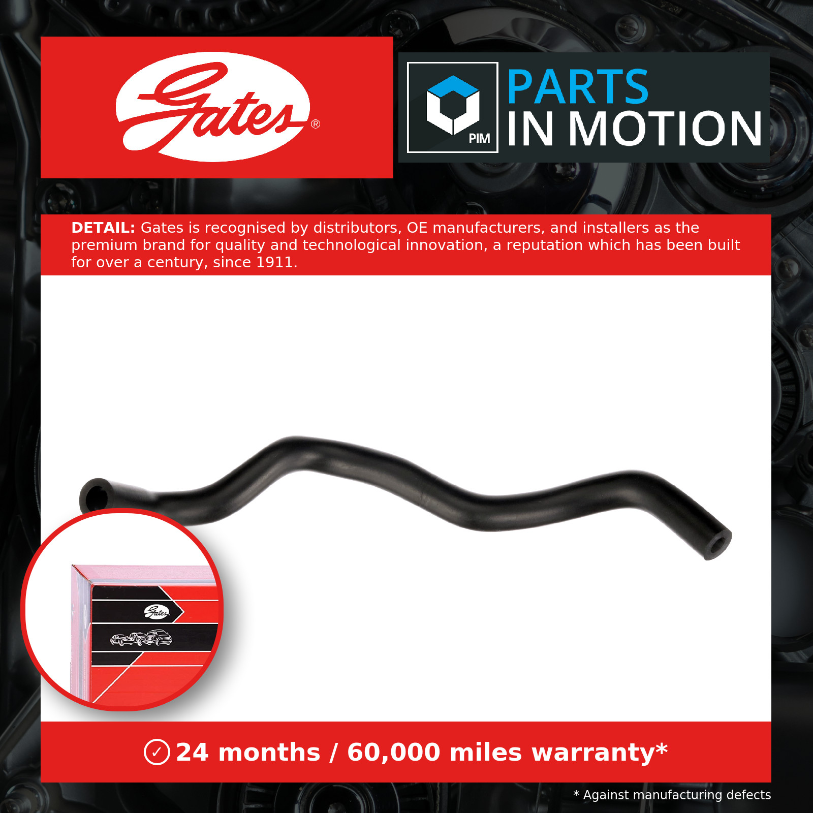 Crankcase Ventilation Hose Fits Mercedes-Benz C-Class CLK E-Class GATES EMH528 - Image 6
