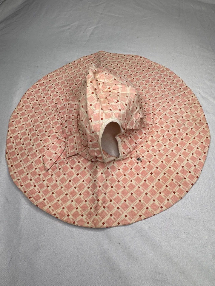 SOMBRERO GORRO Algodón Vintage Antiguo Niño’s 1930’s Cola de Caballo Foto 3 de 4