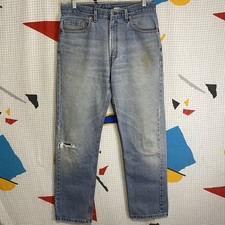 Vintage Levis 505 Jeans 33x32 Made In USA Faded Whisker Straight Leg 90s 2002