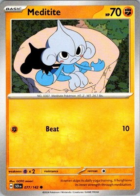 Meditite Common SV07: Stellar Crown 077/142 NM GOTO minori