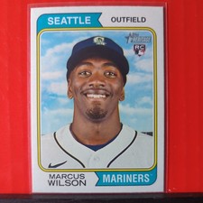 2023 Topps Heritage - #79 Marcus Wilson (RC) Seattle Mariners Rookie 
