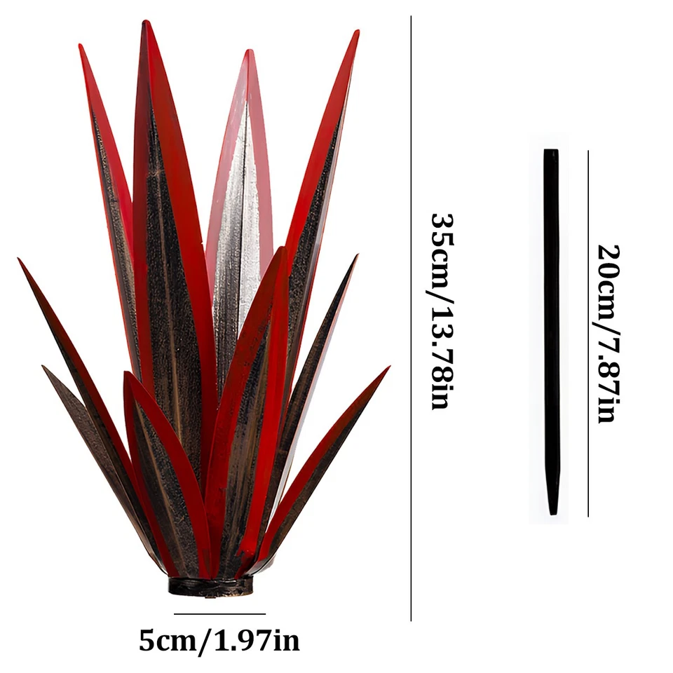 Escultura rústica de tequila, planta de agave de metal hágalo usted mismo, jardín patio arte decoración estatua Foto 3 de 4