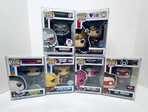Funko Pop DC Heroes Lot Of 6 #305, 459, 341, 486, 408, 385. W/exclusives NEW