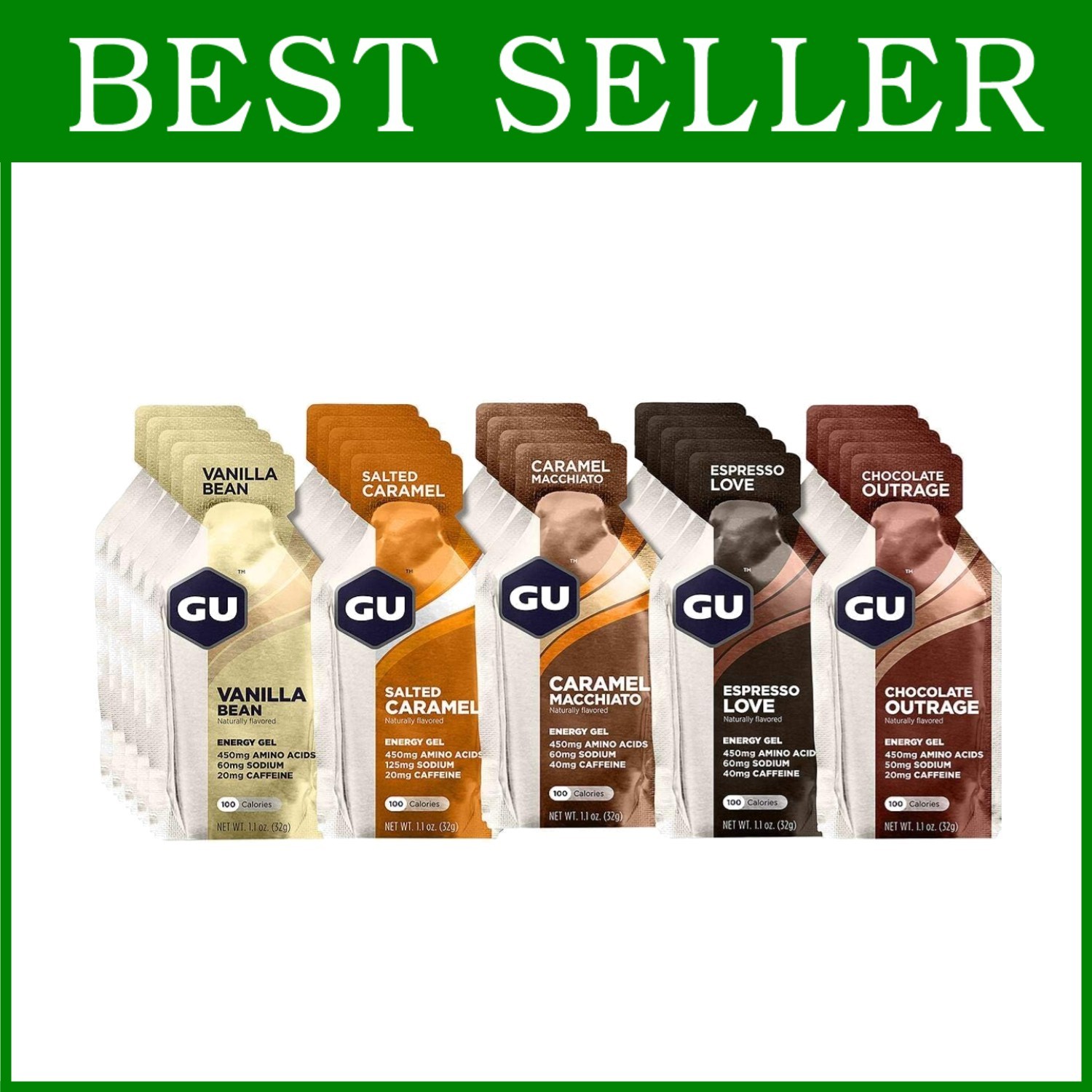 Assorted Flavors Energy Gel -  & Gluten-Free, 24-Pack
