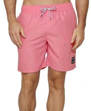 New MAUI AND SONS Mens Shorts Surf Swim Trunks Sz M Coral