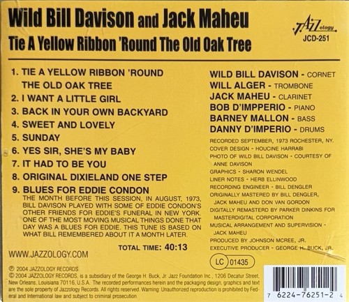 Tie a Yellow Ribbon Round the Old Oak Tree by Davison /Maheu (CD, 2004 Jazzology - Picture 2 of 2