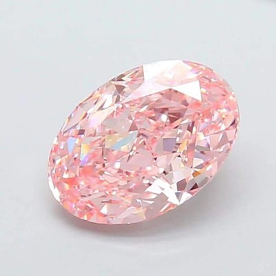 3.70 CT Natural Pink Diamond 8x12 mm 1 Pcs Oval Cut VVS1 D Grade Certified.